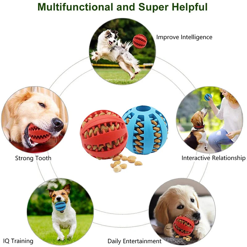 7CM/5CM Dogs Interactive Chew Toy - Rubber Ball