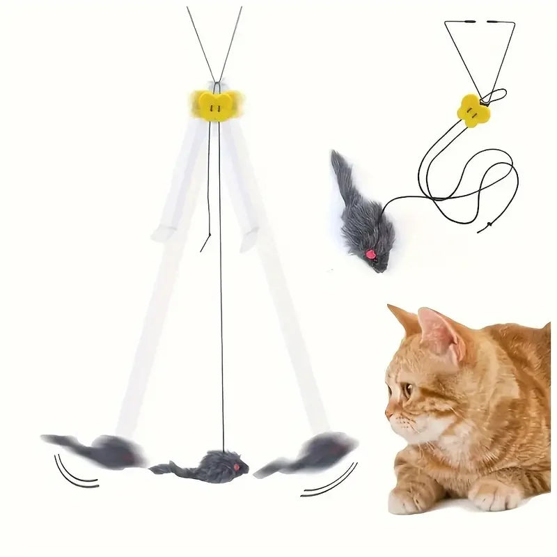 Adjustable Teaser Hanging Cat Plush Toy