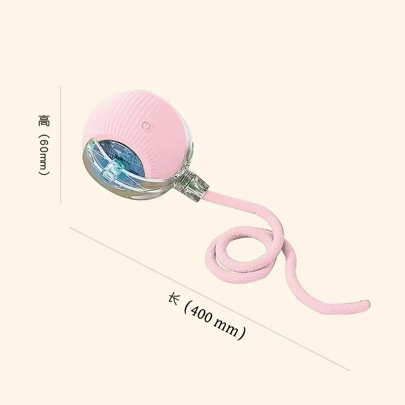 Pink magnifying glass with a retractable cord on a white background