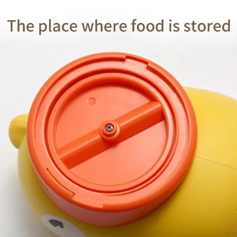 Yellow container with an orange lid on a white background