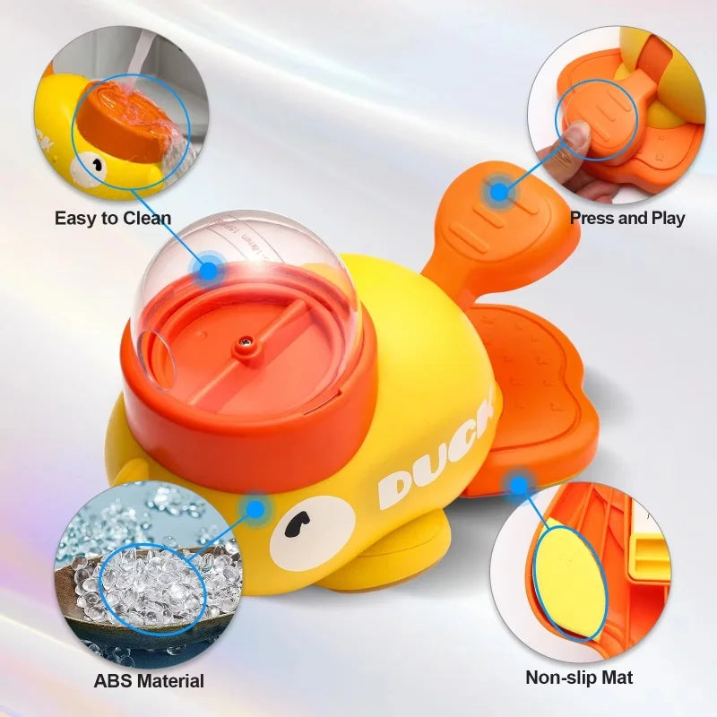 Yellow and orange toy with features highlighted on a white background