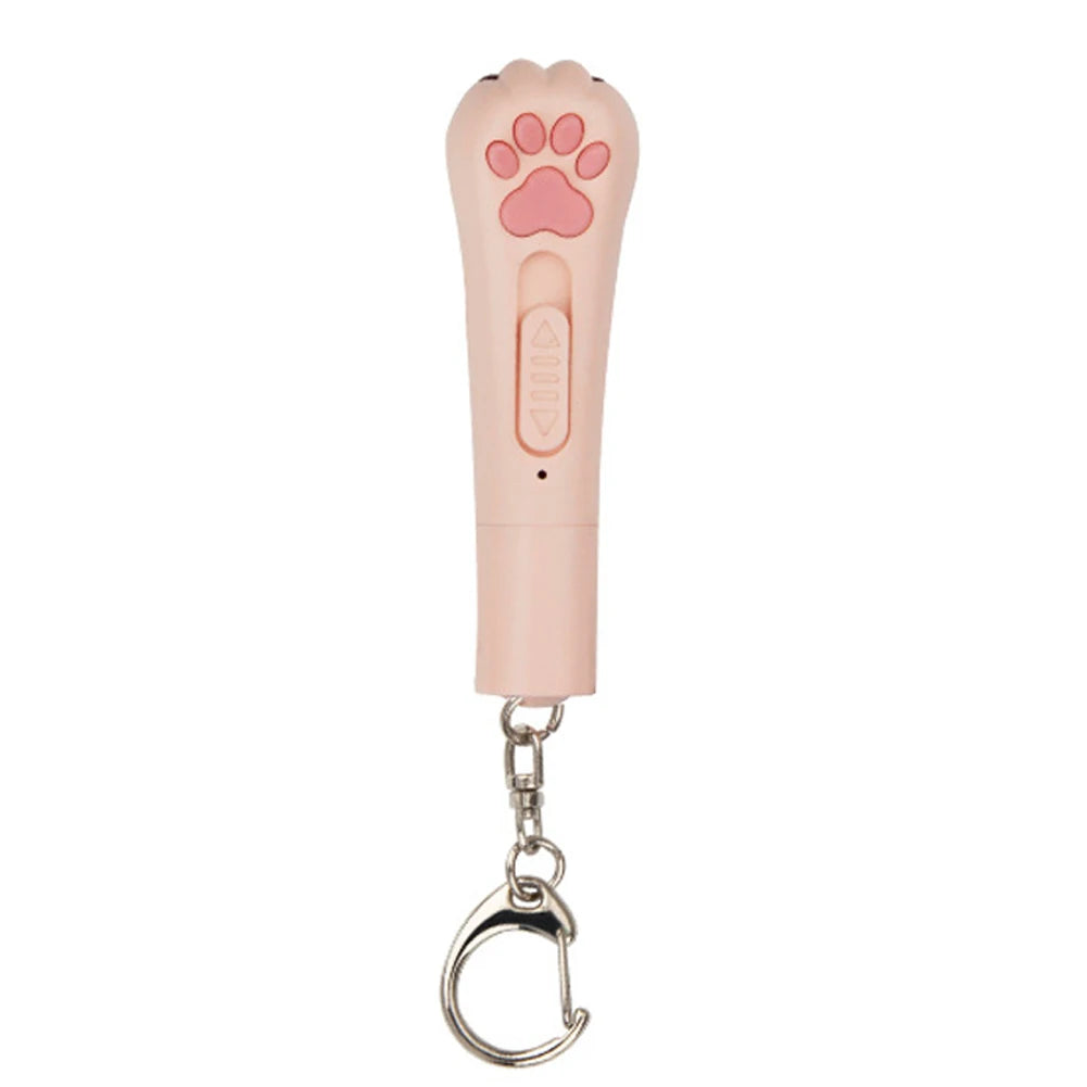 Pink electronic device with a paw print design on a white background