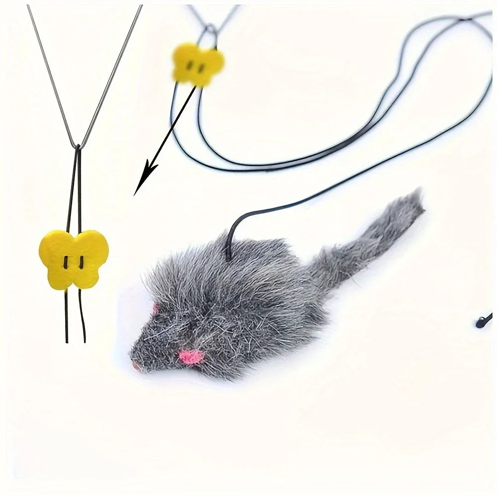 Adjustable Teaser Hanging Cat Plush Toy