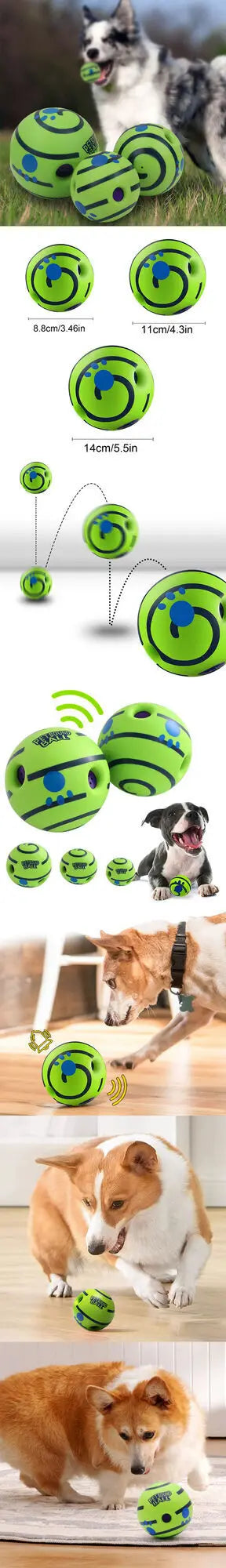 Dog toy with multiple states and dogs playing with it